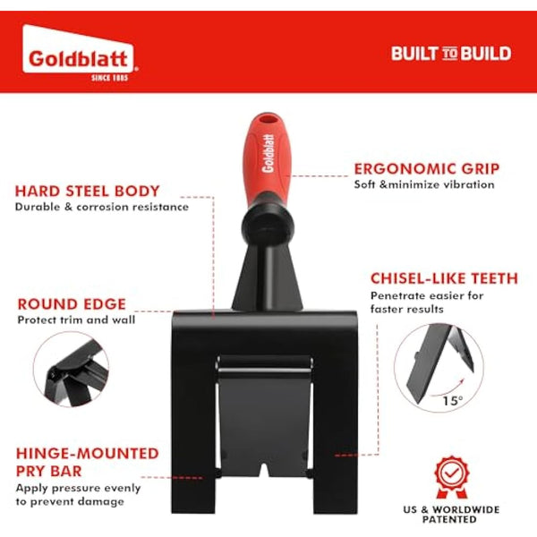 Goldblatt G02807 Trim Puller, Removal Multi-Tool for Commercial Work, Baseboard, Molding, Siding and Flooring Removal, Remodeling,40m