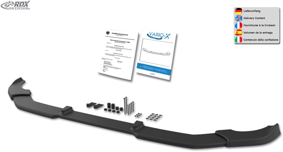 RDX Racedesign Front spoiler Vario-X compatible with Mercedes GLC (X253) & GLC Coupe (C253) FL 2019- (PU)