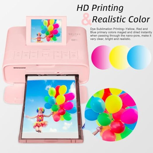 2 Pack KP-108IN Compatible with Canon Selphy CP1500 Photo Paper and Cartridge for Selphy CP1300 CP1200 CP1000 CP910 CP900 CP Photo Printer, 216 Paper (100 x 148mm) + 6 Cartridges