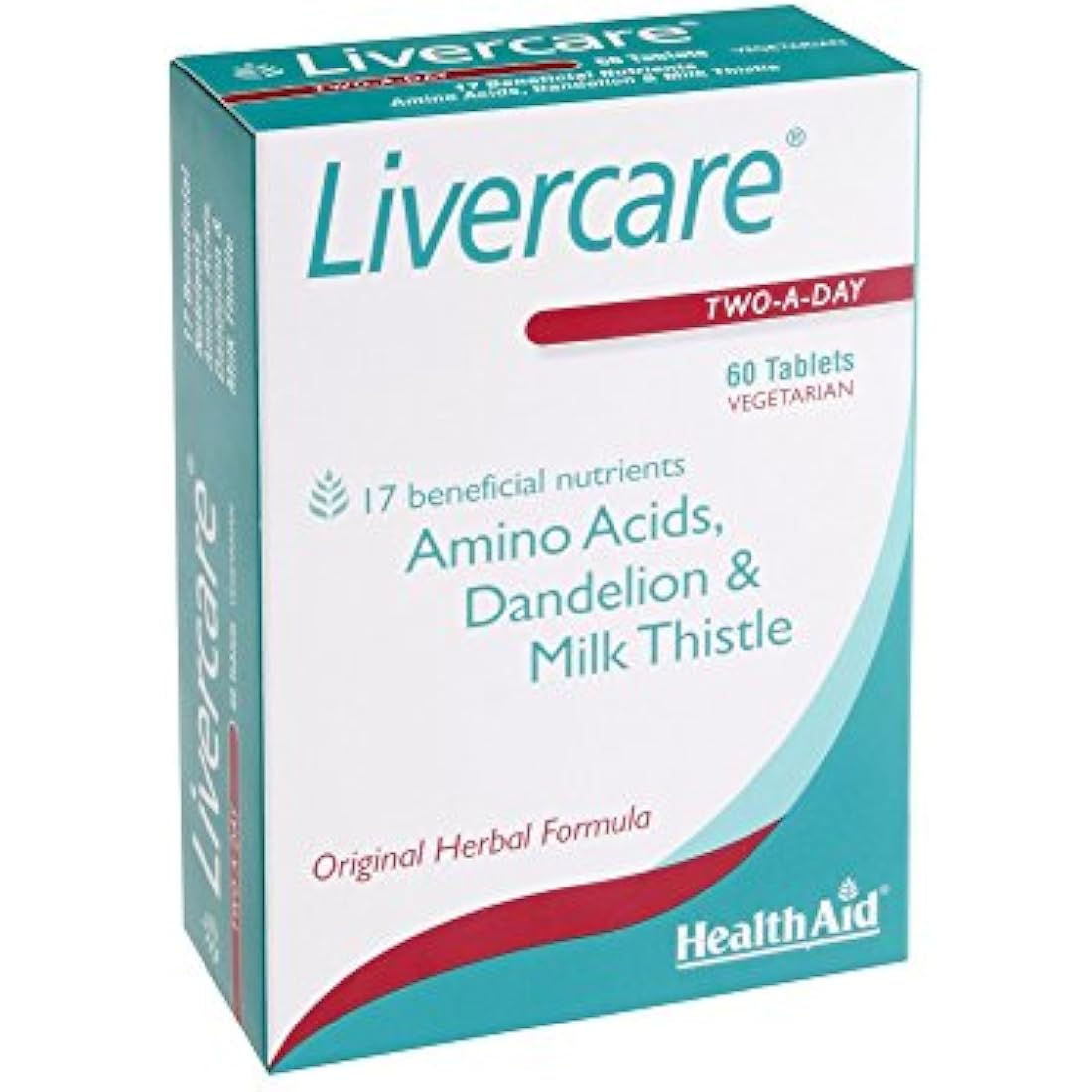 HealthAid Livercare (Cleanse and Detox) Vegetarian Tablets, Yellow, Turmeric, 60 Count