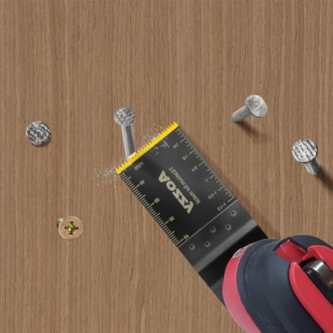 50PCS Universal Oscillating Tool Oscillating Saw Blades, Include 5PCS Titanium Oscillating Multitool Blades for Metal and Hard Material, Quick Release Multi Tool Blades Fits Most Models The Market