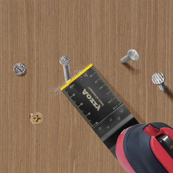 50PCS Universal Oscillating Tool Oscillating Saw Blades, Include 5PCS Titanium Oscillating Multitool Blades for Metal and Hard Material, Quick Release Multi Tool Blades Fits Most Models The Market