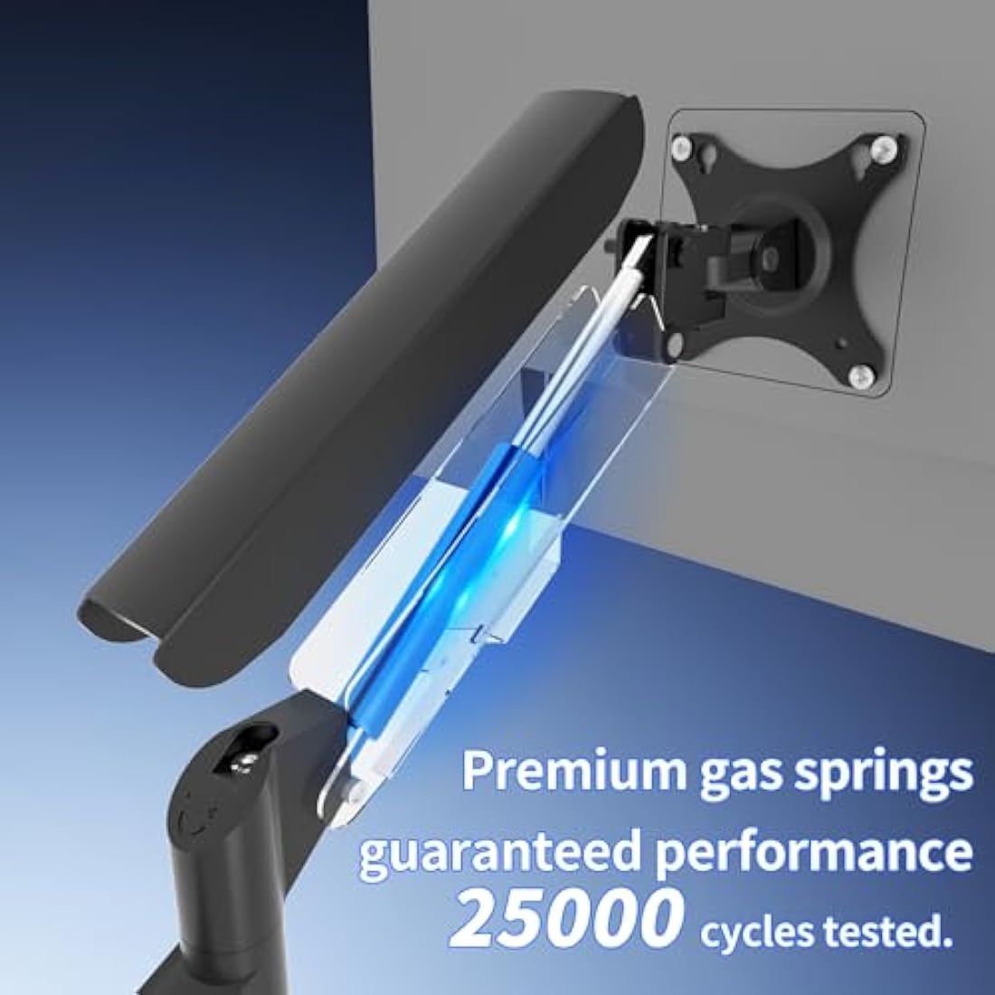 HILLPORT 27 32 Monitor Arm Desk Mount Single 17 to 34 inch Ergonomic Sturdy Gas Spring Arm 2 to 9 kg Precise Adjustable Stand with Clamp and Grommet LCD Computer Monitors VESA 75/100mm Black M5B