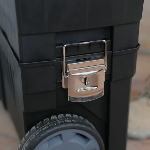 STANLEY Mobile Work Centre Toolbox, 2-in-1 Rolling Workshop with Stackable Units, Removable Toolbox, and Swivel Storage Carousel, 1-93-968