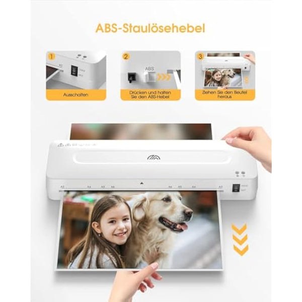 A3 Laminator, Laminator Machine 13 Inches for A3/A4/A5/A6 with Laminating Pouches,Paper Trimmer,for Home Office School