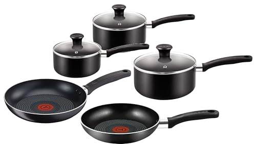 Essential 5 Piece Set (16/18/20CM Saucepan with Glass LID, 20/24CM Fry)