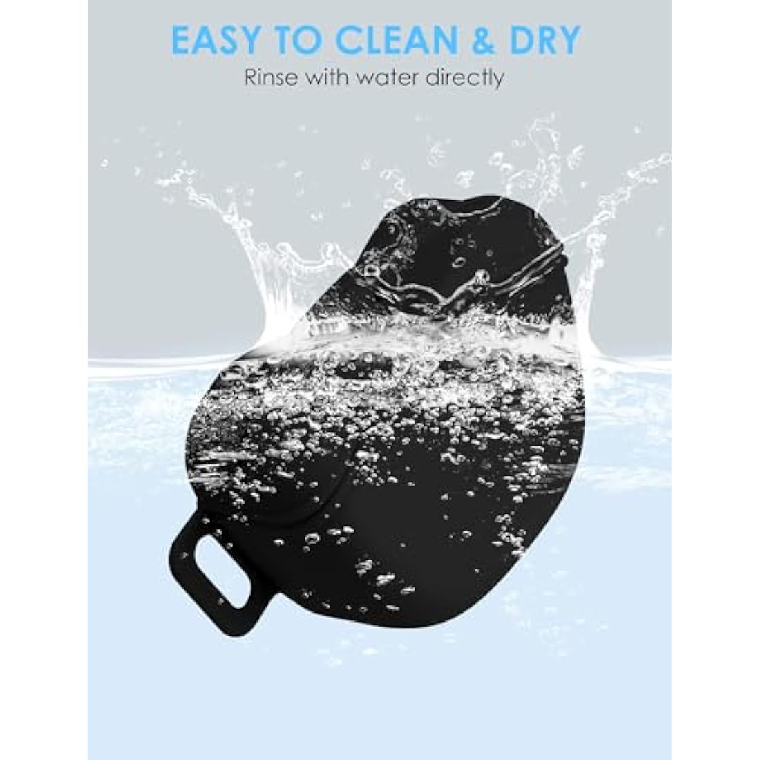 heouvo Dog Treat Pouch with Training Clicker, Upgrade Stronger Magnetic Closure to Avoid Spilling, 1.67 Cup Silicone Treat Bag Fanny Pack with Waist Belt for Pet Training Walking (Black)