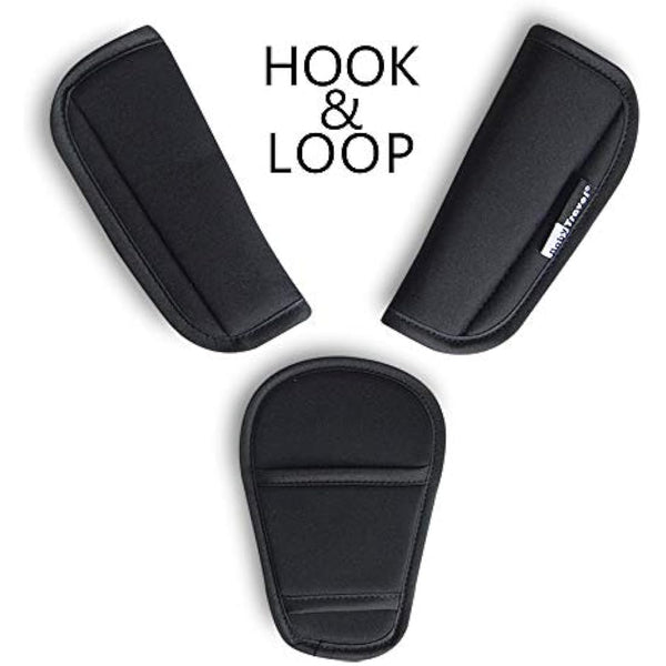 3 Piece Baby Stroller Car Seat Strap Covers & Crotch pad Universal Soft Seat Belt Cushion for Newborns Infants Kids (3 Pieces)