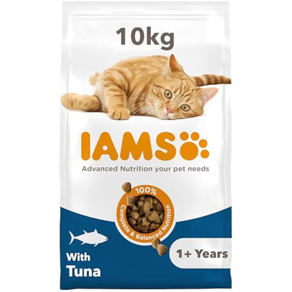 IAMS Adult Complete Dry Cat Food Tuna 10kg - Supports Strong Immune System