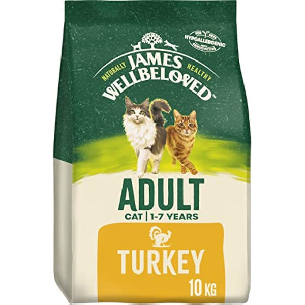 James Wellbeloved Adult Turkey 10 kg Bag, Hypoallergenic Dry Cat Food
