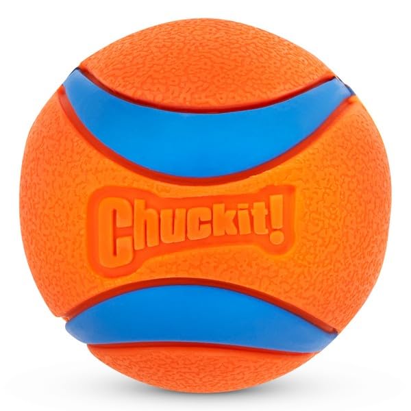 ChuckIt! Ultra Ball Dog Toy, Durable High Bounce Floating Rubber Dog Ball, Launcher Compatible Toy For Dogs, 2 Pack, Medium