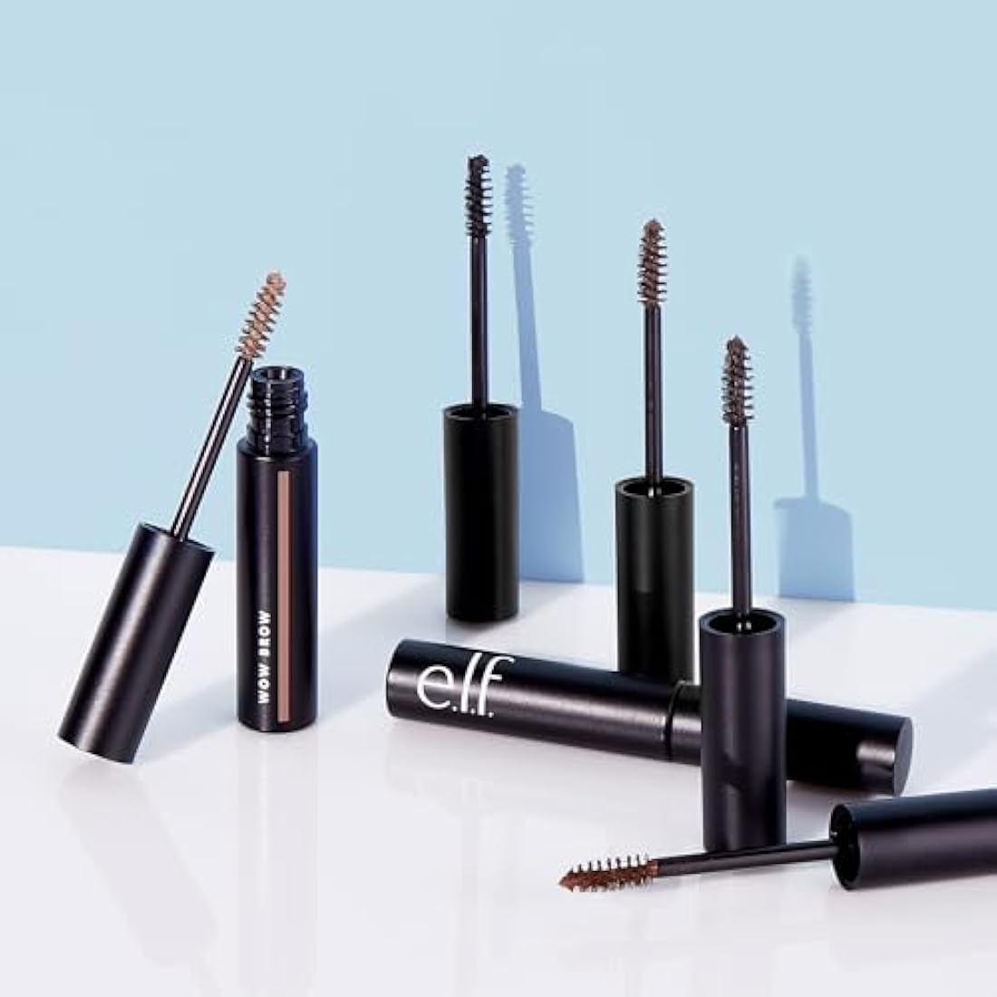 e.l.f. Wow Brow Gel, Volumizing, Buildable, Wax-Gel Hybrid, Creates Full, Voluminous-Looking Brows, Locks Brow Hairs In Place, Neutral Brown, Fiber Infused 3.5g