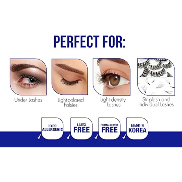 Duo Quick Set Clear Lash Glue, Striplash Adhesive with Applicator, Latex Free, Rapid Dry, Easy Use, Dries Clear, False Eyelash Glue, 5 g, (Pack of 1)