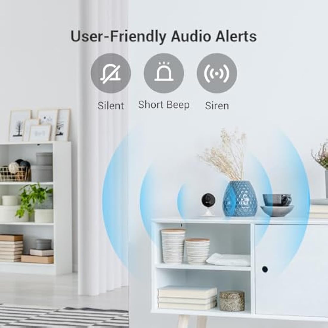 EZVIZ C1C 2 Pack Mini Home Security Camera Indoor, 1080P Wired Wifi Camera, Home Secuirty Camera, 10M Night Vision, Motion Detection, Alarm, Two Way Audio, 2.4GHz Only, Alexa/Google/App Control