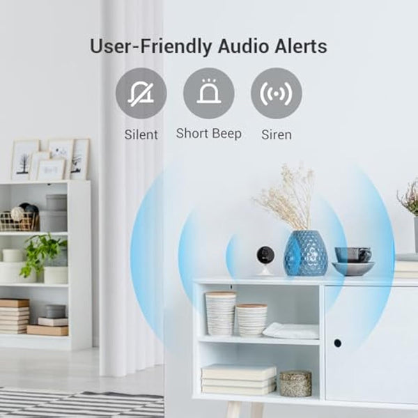 EZVIZ C1C 2 Pack Mini Home Security Camera Indoor, 1080P Wired Wifi Camera, Home Secuirty Camera, 10M Night Vision, Motion Detection, Alarm, Two Way Audio, 2.4GHz Only, Alexa/Google/App Control