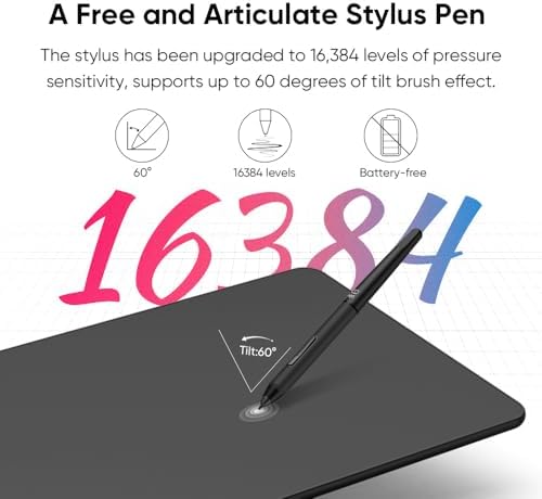 XPPen Deco 01 V3 Drawing Tablet with 10" x 6.25" Working Area & 8 Shortcut Keys, 16K Pen Pressure Sensitivity, Works with Windows, Mac & Android, Graphics Tablet for Sketch, Design, and Photos Editing