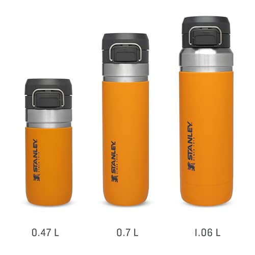 STANLEY Quick Flip Stainless Steel Water Bottle 0.47L - Keeps Cold For 7 Hours - Leakproof - BPA-Free Thermal Flask - Dishwasher Safe - Cup Holder Compatible