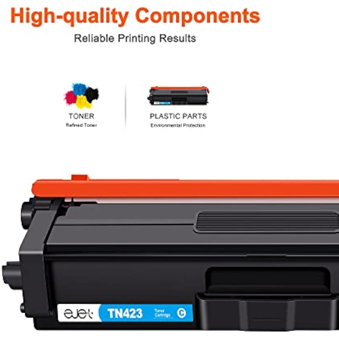 ejet TN423 TN421 Toner Cartridges for Brother TN-423 TN-421 for HL-L8260CDW HL-L8360CDW HL-L9310CDW MFC-L8900CDW MFC-L8610CDW MFC-L9570CDW MFC-L8690CDW L8410CDW (Black Cyan Magenta Yellow, 4-Pack)