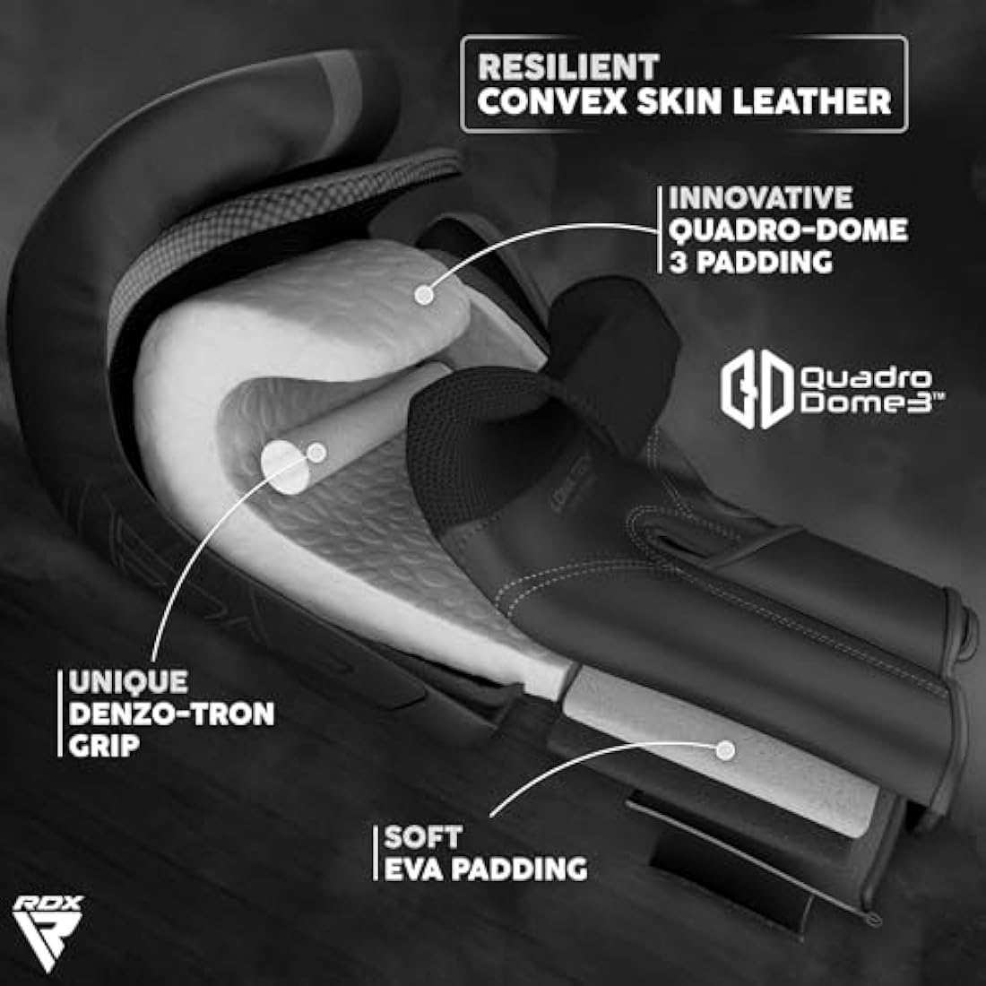 RDX Boxing Gloves, Pro Training Sparring, Maya Hide Leather, Muay Thai MMA Kickboxing, Men Women Adult, Heavy Punching Bag Focus Mitts Pads Workout, Ventilated Palm, Multi Layered, 8 10 12 14 16 18oz