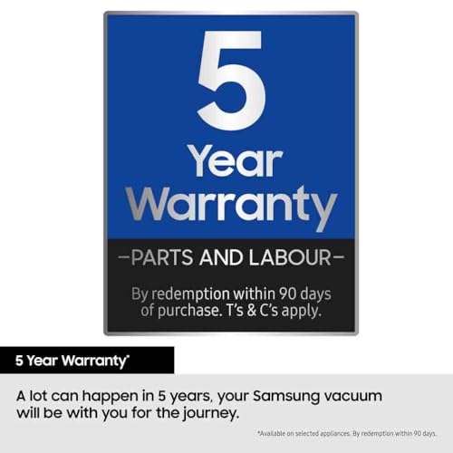 Samsung Jet 95 Pro 210W Cordless Stick Vacuum Cleaner with Pet Tool+ & spray spinning sweeper, Powerful cleaning, 60 mins Run time, Light weight design, VS20C9547TB/EU