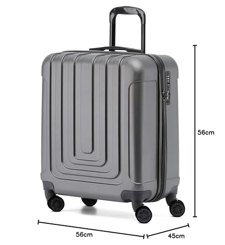 Flight Knight Premium Lightweight Suitcase - Built-in TSA Lock - 8 Spinner Wheels - ABS Hard Shell Check in Highly Durable Luggage - Medium - 67x45x26cm