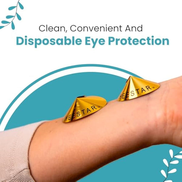 50 Pairs(100Counts) Disposable Sun Bed UV Protection Tanning Eye Gold Sticker Cones