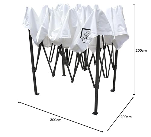 All Seasons Gazebos | 3x2m Pop Up Gazebo with 4 Side Walls & Accessory Pack | Heavy Duty, Fully Waterproof, High Grade Materials (Navy)