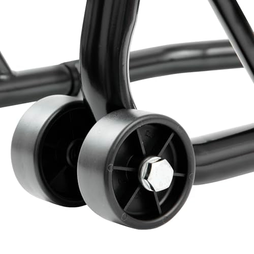 VEVOR Motorcycle Rear Wheel Stand, with U + L Fork Swingarm Spool, 390 kg Capacity Heavy Duty Rear Wheel Stand Motorcycle Lift Jack Stand, for Suzuki Yamaha Honda Kawasaki, Black