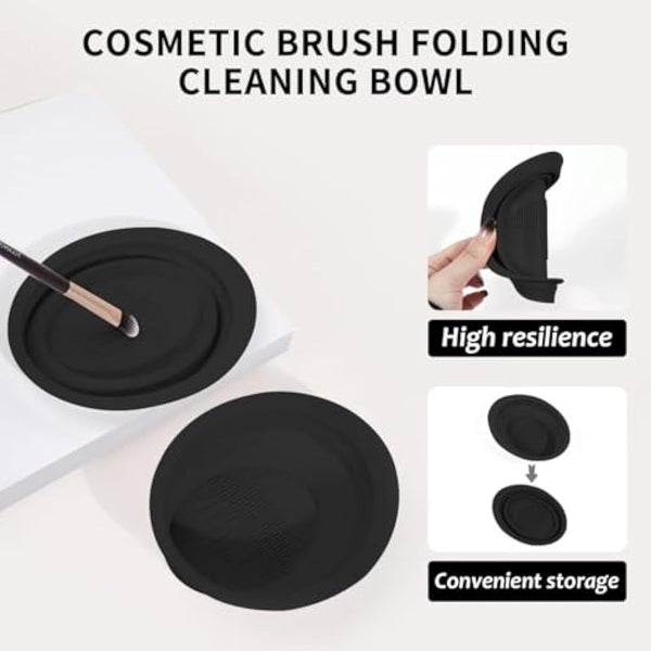 MAANGE Makeup Brush Set 49 Pcs Makeup Tool Set Premium Synthetic Foundation Powder Concealers Eye shadows Blush Makeup Brushes (Silver, 49 Piece Set)