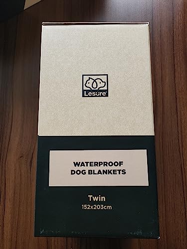 Lesure Waterproof Fleece Blanket Washable - 152x203cm Ultra Soft Grey Dog Blanket Over Sofa Bed Garden, Twin/Double Throw with Soft Plush, Fit All Season