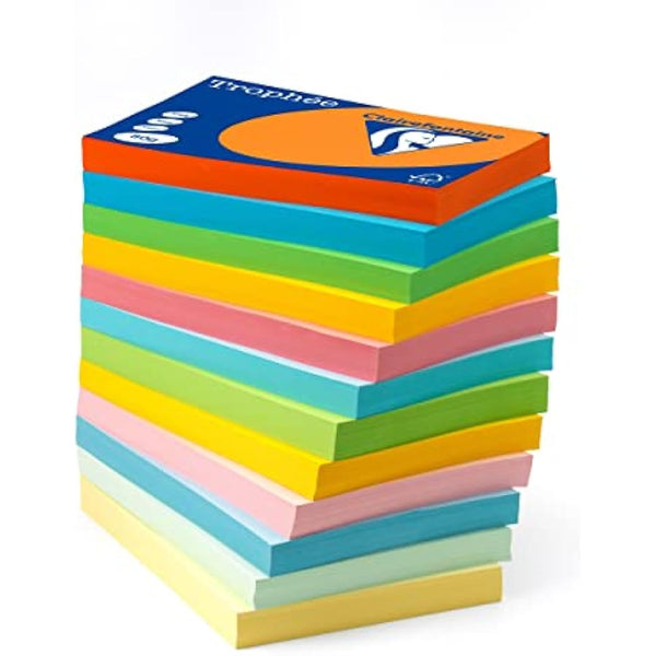 Clairefontaine 2226C Trophee Printer Paper/Copier Paper Intense Colours DIN A4 210 g 250 Sheets Steel Grey 1 Ream