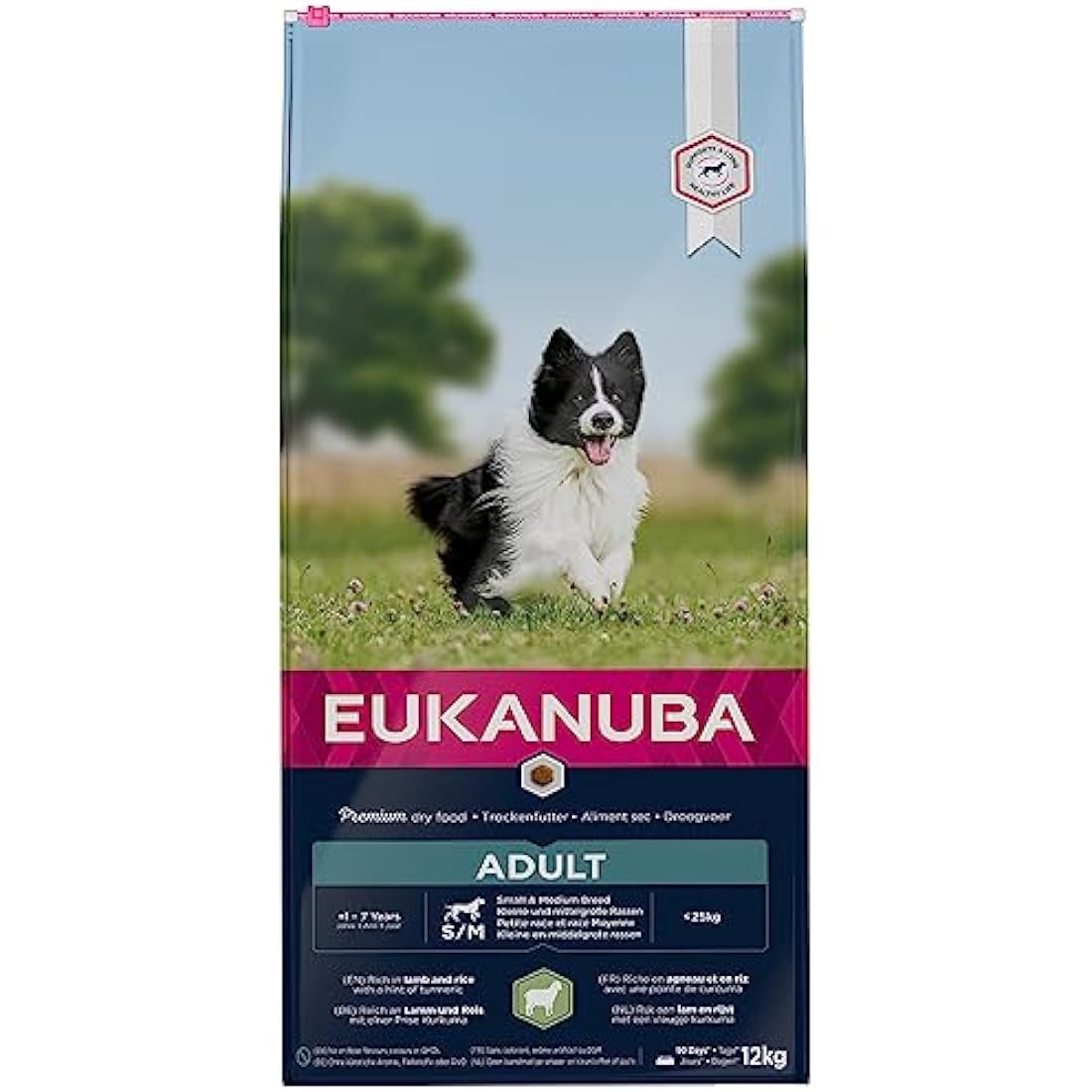 Eukanuba Complete Dry Dog Food for Adult Small and Medium Breeds with Lamb and Rice 12 kg