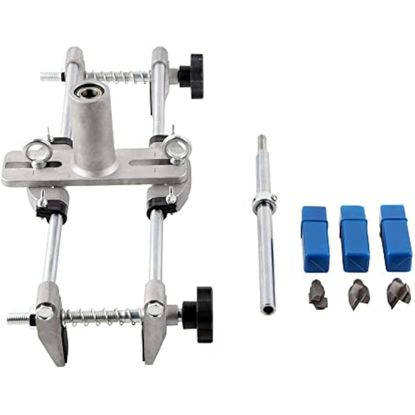 JIG1 Door Lock Mortiser Kit 18mm 22mm 25mm Lock Fitting Jig Maintenance Set Woodworking Hole Saw Opener Installation Mortising Jig Tool