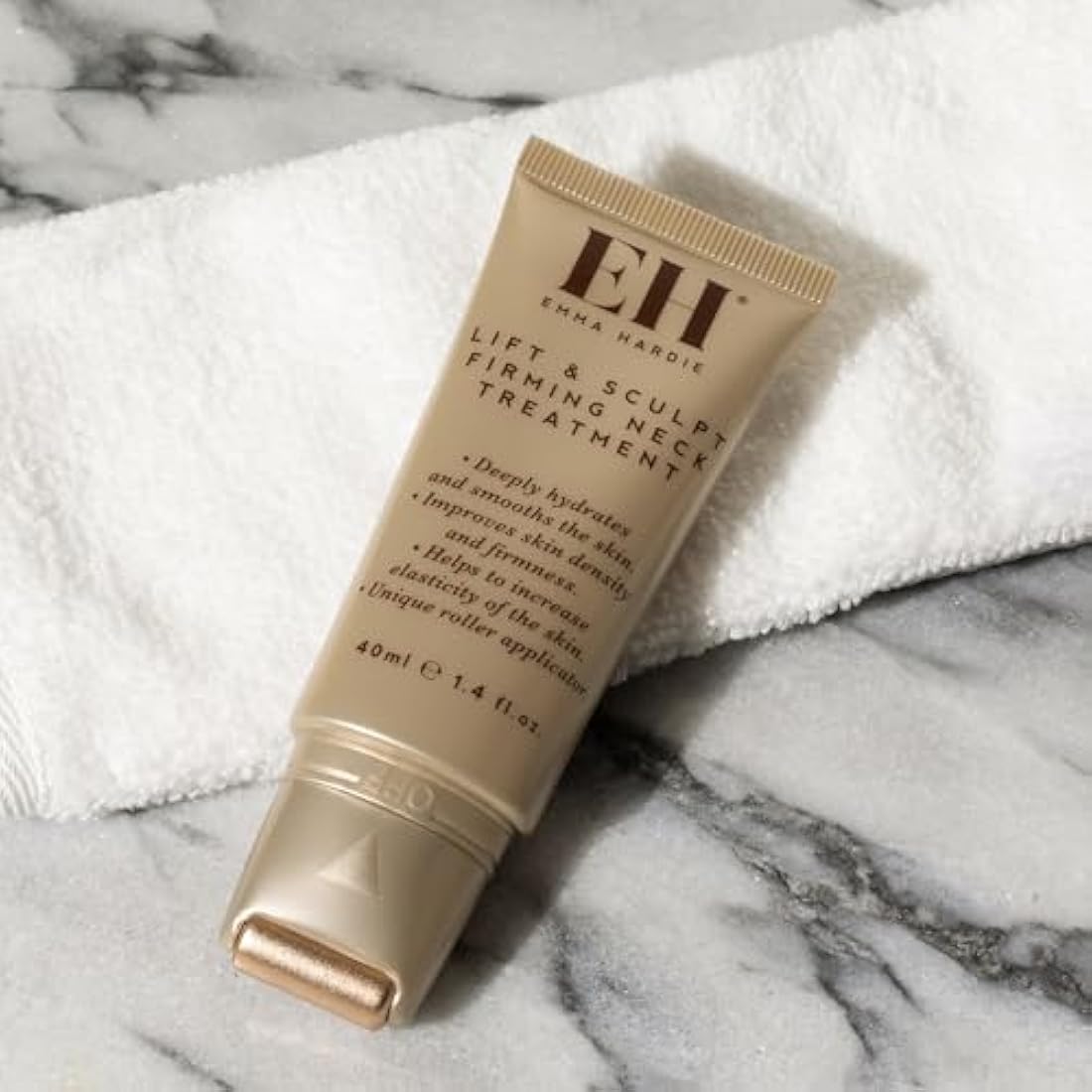 Emma Hardie 40ml Lift & Sculpt Neck Firming Serum, with Unique Roller Applicator for Facial Sculpting & Lifting, Reduces Appearance of Saggy Skin & Promotes Youthful Look, Vegan & Cruelty Free