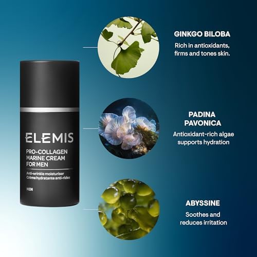 Elemis Pro-Collagen Night Cream, Marine Cream SPF 30 & Rose Marine Cream 30ml – Anti-Aging Moisturiser for Firming, Hydration & Radiant Skin