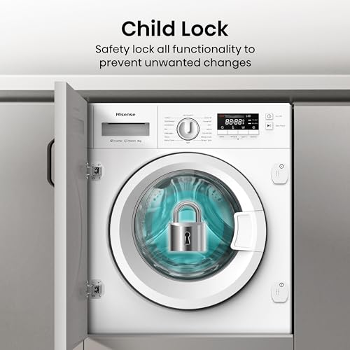 Hisense 3 Series WFQA9014EVJM Freestanding 9 KG Front Load Washing Durable Inverter Machine Steam Wash Quick Wash 15 Washing Programs 1400 RPM White- Energy Rating A