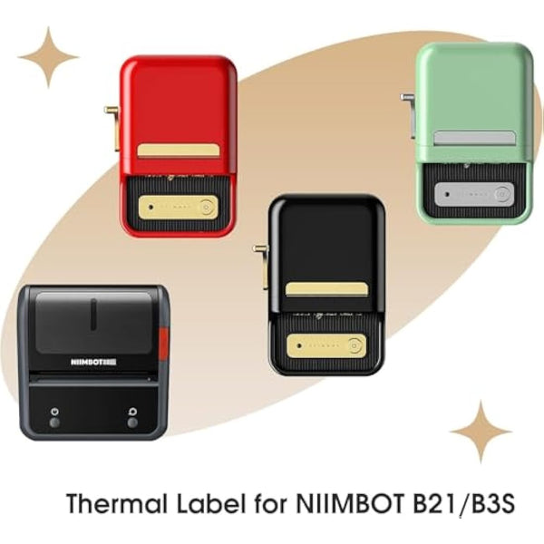 NIIMBOT B21/B3S Lable Maker Tape 1.97" x 2.76" (50×70mm) Waterproof Sticker Paper Shipping Address Labeling Replacement with Self-Adhesive,1 Roll of 110pcs (White)