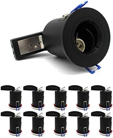 10 X Sanlumia LED Fire Rated Downlight Can GU10 Recessed Ceiling Twist & Lock Downlight IP20 Black