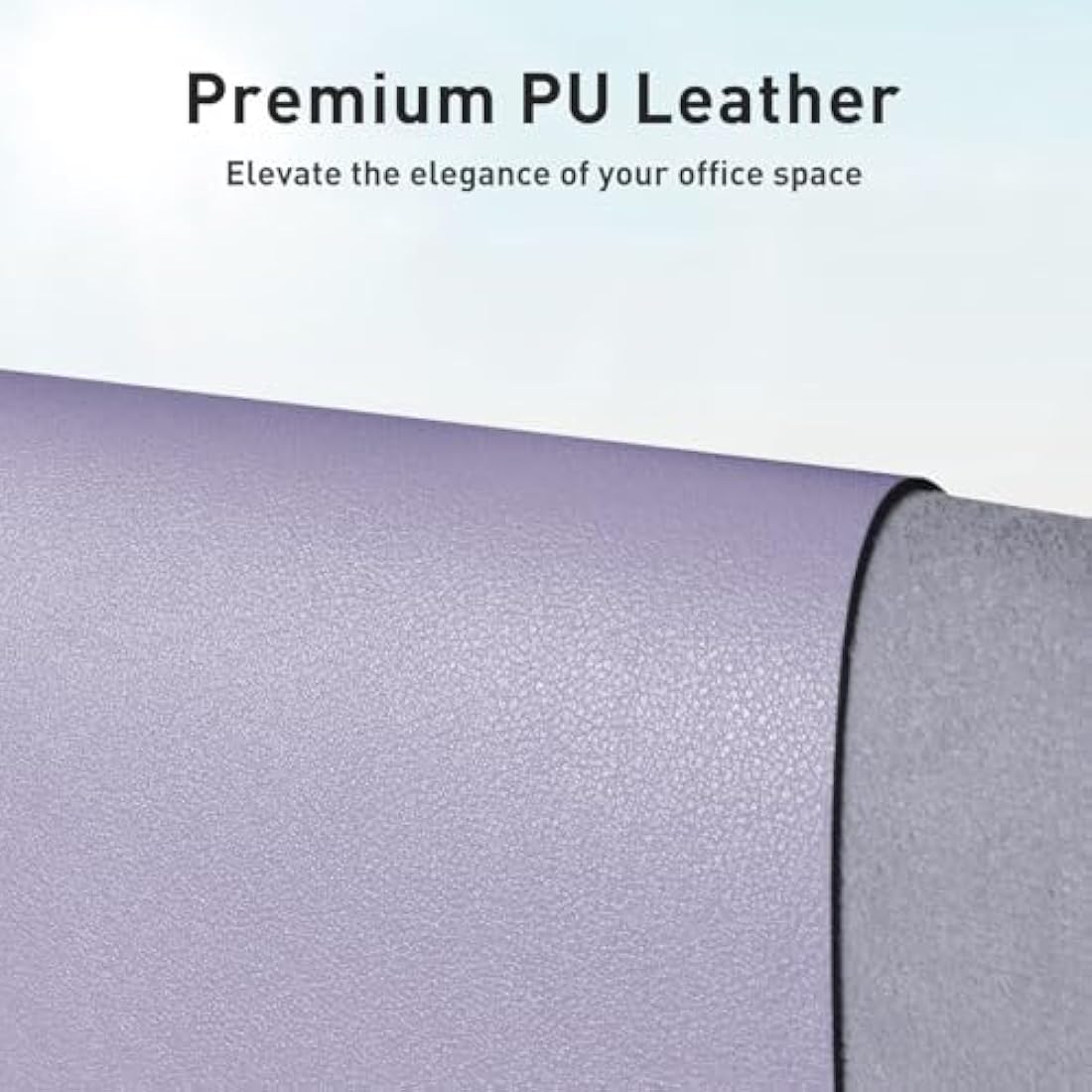 Aothia Leather Desk Mat, Large Mouse Mat, Non-Slip Desk Pad Desk Protector Mat, Waterproof PU Leather Laptop Mat Table Mat Desk Writing Pad for Office and Home (91cmx43cm, Lavender)
