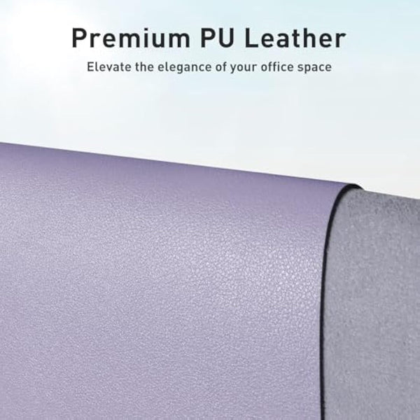 Leather Desk Pad Protector,Mouse Pad,Office Desk Mat, Non-Slip PU Leather Desk Blotter,Laptop Desk Pad,Waterproof Desk Writing Pad for Office and Home (60cmX35cm, Lavender)