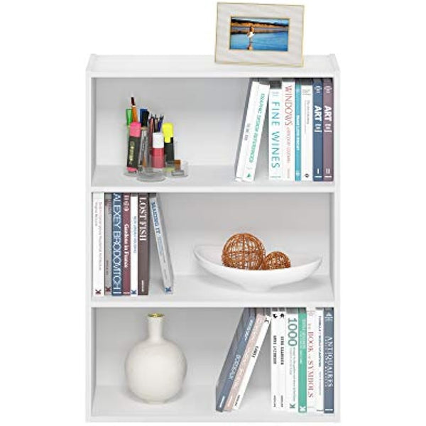 Furinno Pasir 3-Tier Open Shelf, Plain White