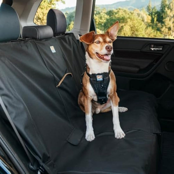 Kurgo Wander Bench Seat Cover, Dog Car Seat Protector, Waterproof & Stain-Resistant, Secure Fit, Black