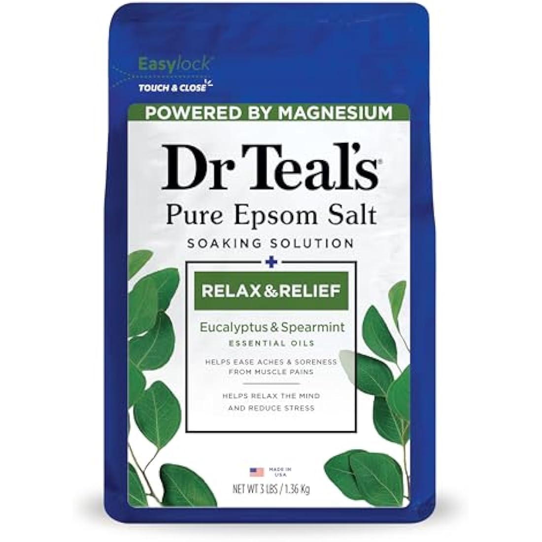 Dr Teal's Epsom Salts Eucalyptus 3Lb 1.36Kg