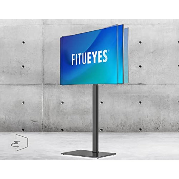 FITUEYES TV Floor Stand for 19-42 Inch TV, Universal Corner TV Stand, Tilt Swivel & Height Adjustable, Tall Black TV Stand Replacement, Max. VESA 200x200mm Holds 35kg