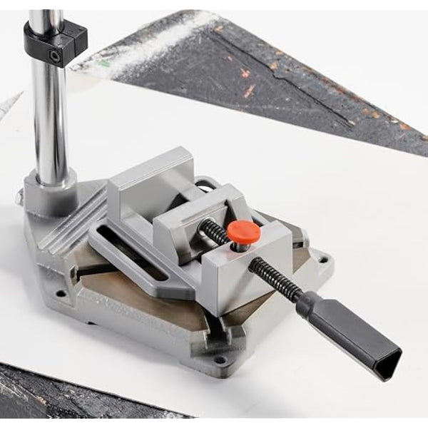 Clarke CDS3 Drill Stand with Vice, Adjustable Depth Stop, for 43mm & 38mm Collar Diameter Hand-Held Electric Drills - Drill Not Included