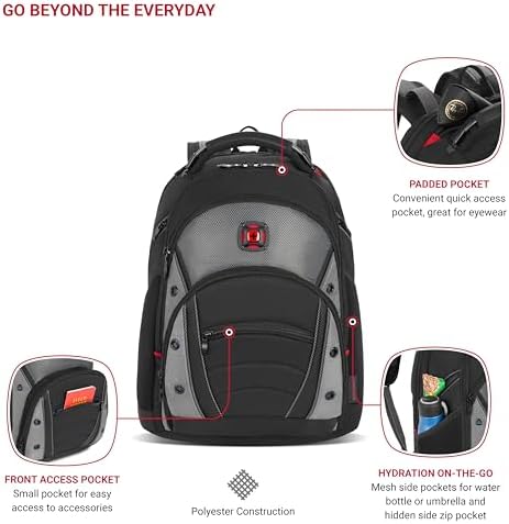 'Wenger Synergy 16'' Laptop-Rucksack, gepolsterte Laptopfach mit iPad/Tablet/eReader Tasche'