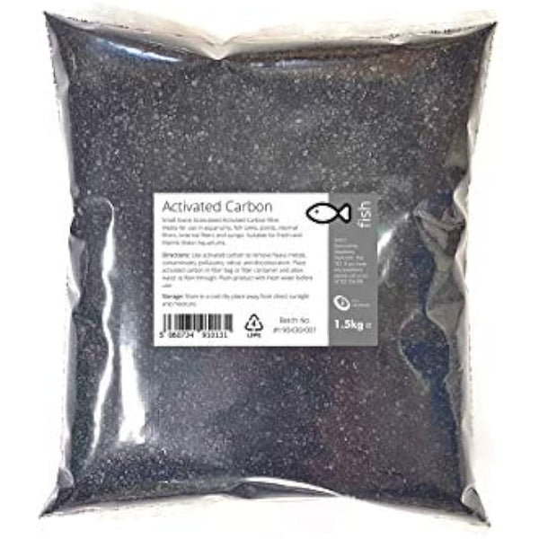 Intralabs Activated Carbon 1.5kg - Small Charcoal Granules Fish Tank Filter Media Aquariums
