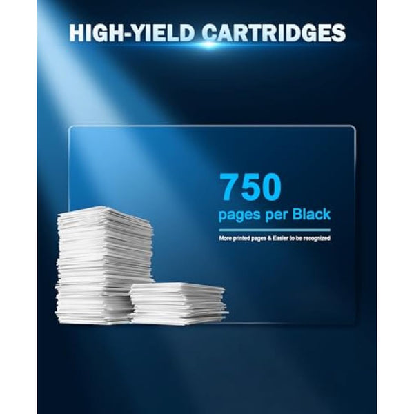 HALLOLUX 560XL Ink Cartridges for Canon 560 561 PG-560XL CL-561XL PG560 CL561 Ink Cartridges for Canon TS5350 TS5300 TS5351 TS7450 TS7451 TS5352 TS5353 (Black, 2-Pack)