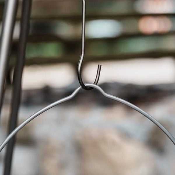 iBasingo 1.95L Camping Titanium Pot Cookware Hanging Stockpot Outdoor Small Bowl Cup Lightweight Hiking Picnic Portable Campfire Cooking Kit Travel 1 Person Kitchenware Tableware Mess Kit Ti2044C