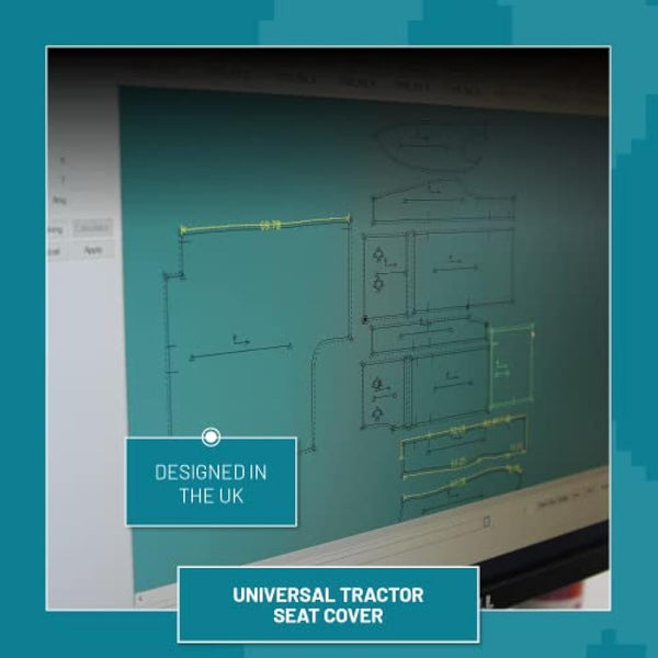TOWN & COUNTRY COVERS | Universal Tractor Seat Cover, Plant Hire Seat Cover, Standard & Large Size, Heavy Duty, Fast & Easy To Fit, Waterproof, Armrest & Headrest Slots (Black, Standard)